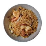 Arroz teppanyaki con pollo y gambas